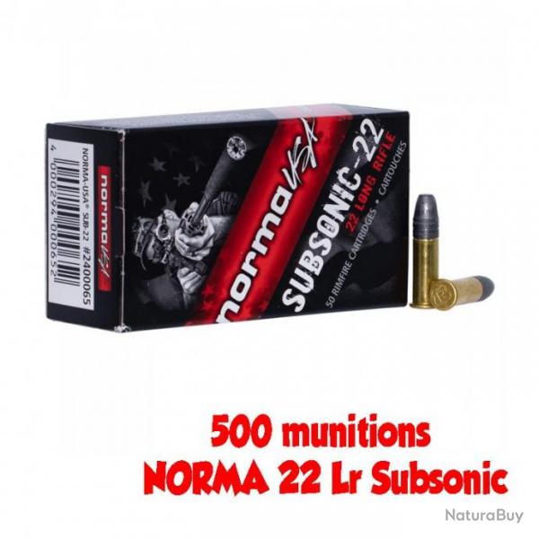 500 NORMA 22 Lr Subsonic (Spcial Silencieux) 