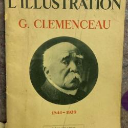 REVUE L'ILLUSTRATION 1929   GEORGES CLEMENCEAU