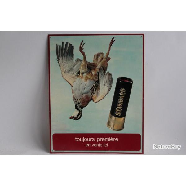 Plaque publicitaire Cartouches de Chasse Standard