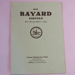 Livre d'instruction pistolet Bayard  7.65 ou 380 et16
