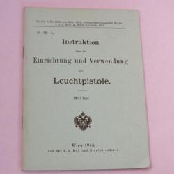 Livre d'instruction Lance fusée Leuchtpistole 1914 et16