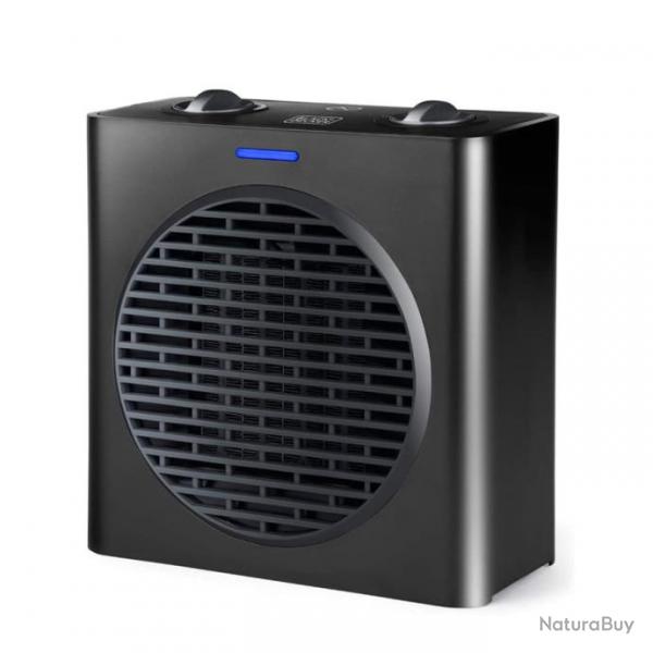 Radiateur/ventilateur en cramique 1500 W pour des espaces 15 m2, couleur noir BXSH1500E Black and D