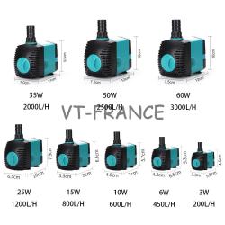 Pompe a Eau Submersible pour Aquarium Fontaine Bassin, Modele: 60W