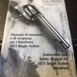 Instruction and safety Manual for 1873 Single Action Revolvers, Pietta, et16