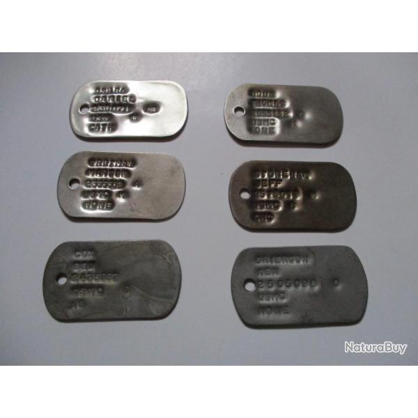 Lot Dog Tags USMC Vietnam (5)