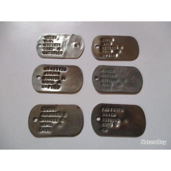Lot Dog Tags USMC Vietnam (8)