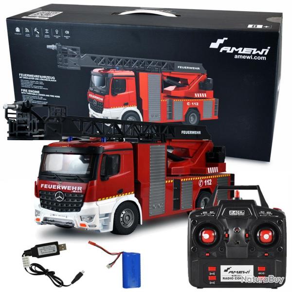 Camion de Pompier Tlcommand EPA AROCS 1/18 me RTR 2.4 Ghz 12 Voies
