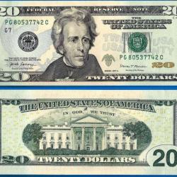 Usa 20 Dollars 2017 A Neuf Mint Chicago G7 Jackson Etats Unis Dollar
