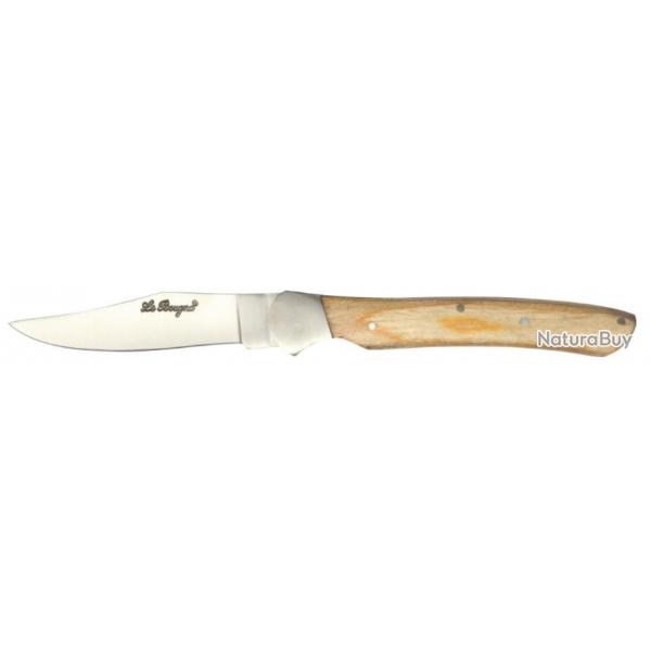 Couteau de poche pliant 12 cm Le BOUGNA lgance - Bois blanc- Etui cuir offert.