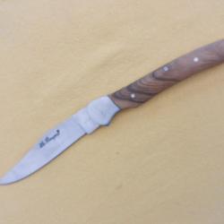 couteau canif de poche  manche bois de Teck - Le Bougna