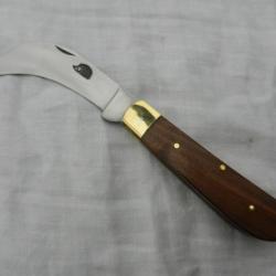 couteau pliant serpette de poche Hérisson - manche palissandre - 19 cm