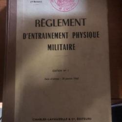 Livre Règlement d'entrainement physique militaire Ed No 1 1960 de C. Lavauzelle & Cie