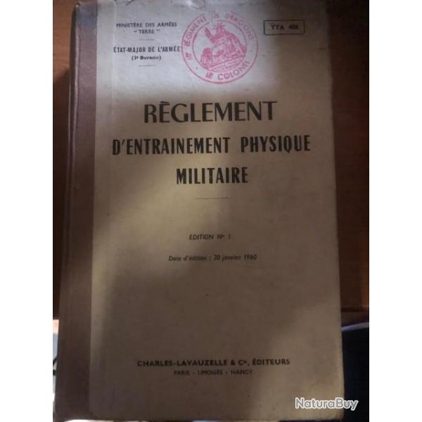 Livre Rglement d'entrainement physique militaire Ed No 1 1960 de C. Lavauzelle & Cie