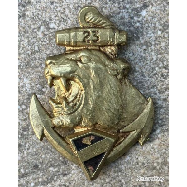 23 Rgiment d'Infanterie Coloniale, abeilles, peint, embouti