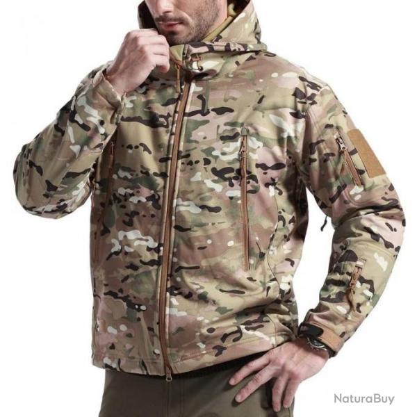 Veste polaire chaude pour homme - Impermable - Camouflage - Livraison gratuite et rapide
