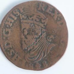 Monnaie Liard 1588 Philippe II Pays-Bas Espagnols Tournai