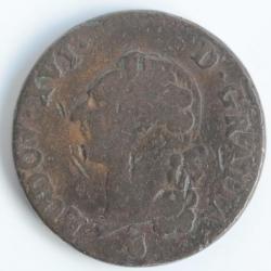 Monnaie Louis XVI Sol dit à l'écu 1785 AA Metz