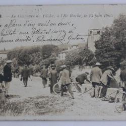 CPA Rhône Lyon Concours de pêche Ile Barbe 25 juin 1905