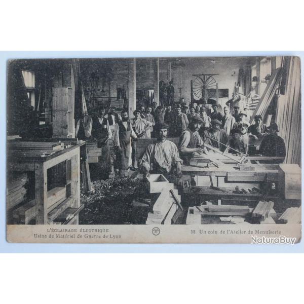 CPA Rhne L'clairage lectrique Usine Lyon Atelier de Menuiserie