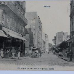 CPA Paris Rue de la Cour des Noues XXe Bureau des Postes Télégraphe