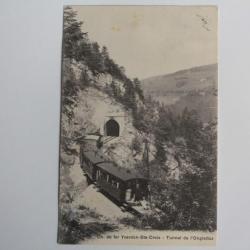 CPA Suisse Chemin de fer Train Yverdon Tunnel de l'Onglettaz