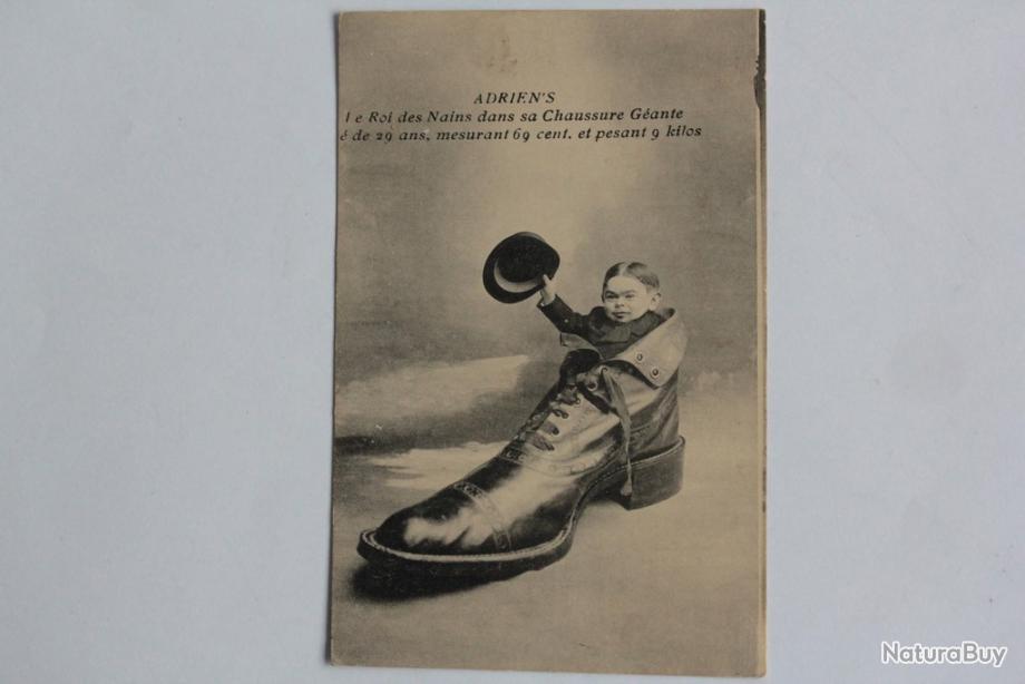 Abbott's salue ADRIEN’s le roi des nains chaussure géante Freak Carte postale 