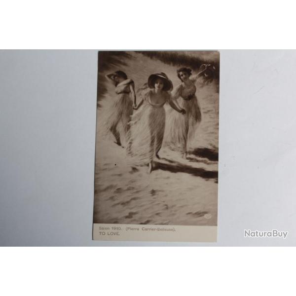 CPA Salon 1910 Pierre Carrier-Belleuse To love Femmes