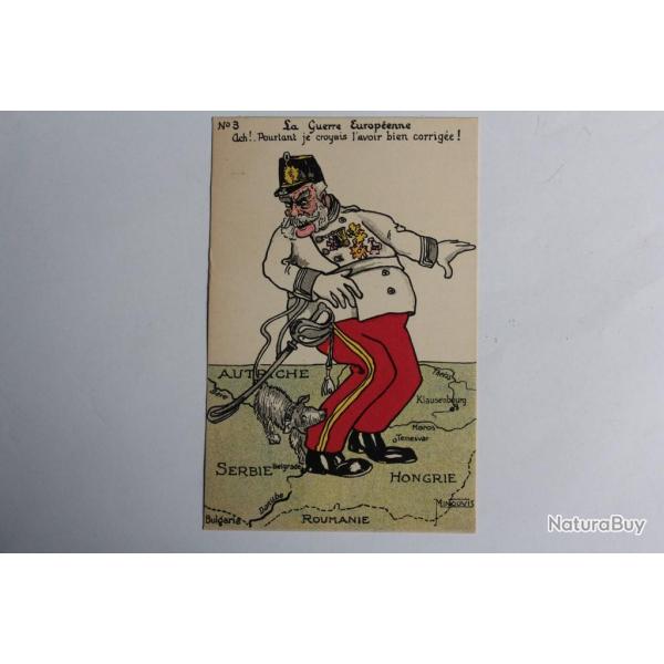 CPA satirique Guillaume La guerre europenne Miniouvis