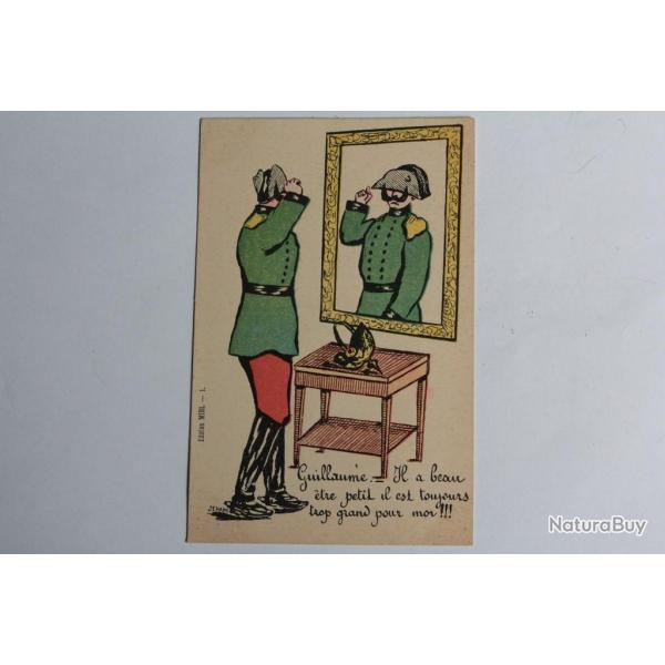 CPA satirique Guillaume II Il a beau tre petit il est trop grand