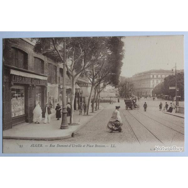 CPA Algrie Alger Rue Dumont-d'Urville et Place Bresson