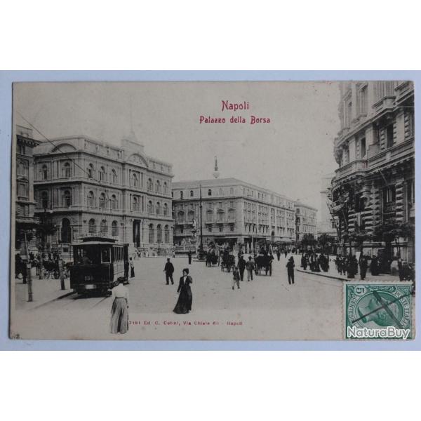 CPA Italie Napoli Palazzo della Borsa timbre annul