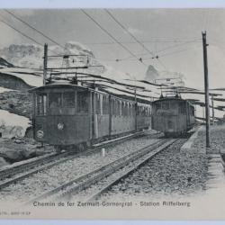CPA Suisse Chemin de fer Zermatt-Gornergrat Station Riffelberg