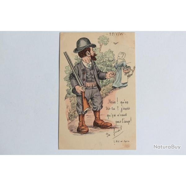 CPA illustre L. & J. Paris Chasseur Hein ! Qu'en dis-tu ?