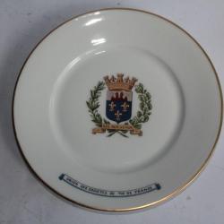 Assiette Union des sociétés de Tir de France porcelaine Limoges
