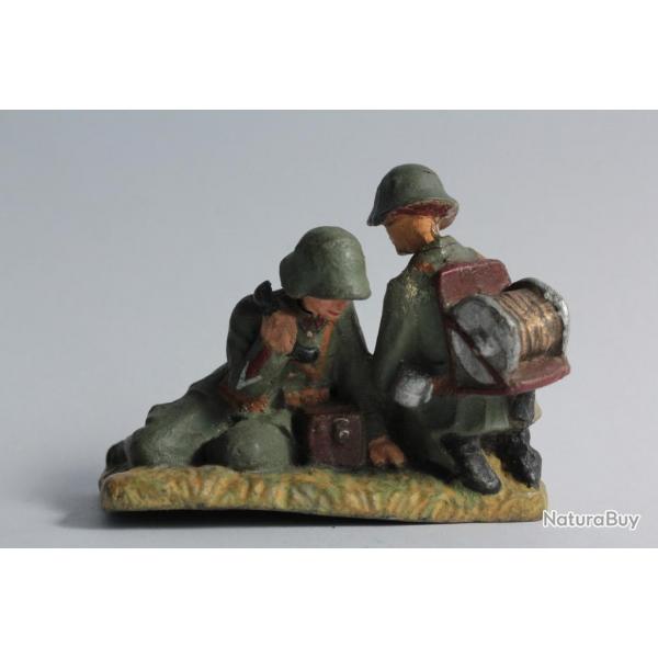 Jouet ELASTOLIN Soldats avec un tlphone de campagne