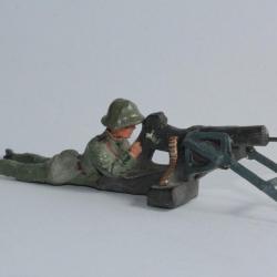 Jouet ELASTOLIN Soldat mitrailleur couché