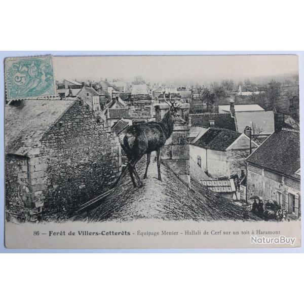 CPA Aisne Fort Villers-Cotterts quipage Menier Cerf Chasse