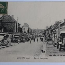 CPA Pas-de-Calais Frevent 1915 Rue de Cercamp