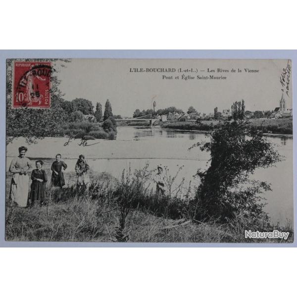 CPA Indre-et-Loire L'le Bouchard Les rives de la Vienne