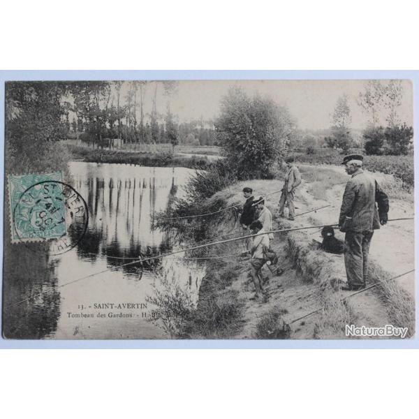 CPA Indre-et-Loire Saint-Avertin Tombeau des Gardons Pcheurs