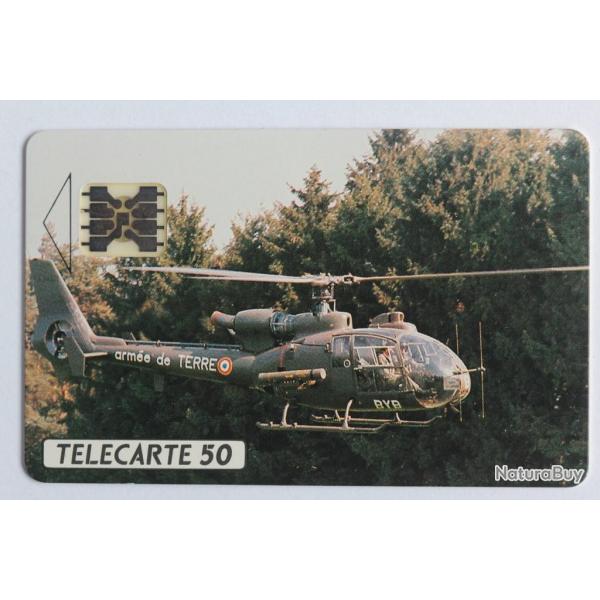 Tlcarte  puce France Prive Hlicoptre Arme de Terre 1990
