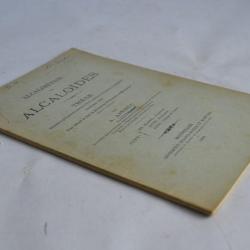 Alcalimétrie des Alcaloïdes A. Astruc 1901 Thèse Chimie