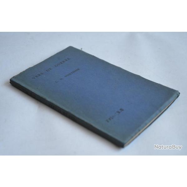 Vers de Guerre C. D. Whetham 1919