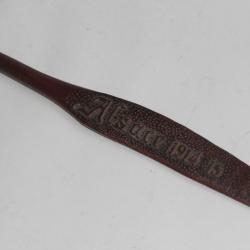 Ouvre lettre Coupe papier bois Travail de Poilus Alsace 1914-15