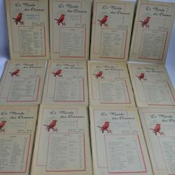 Le monde des oiseaux revue mensuel 16 ème année complète 1960/61