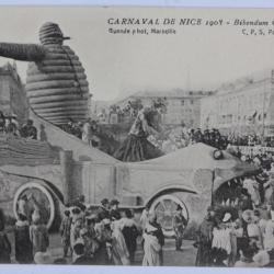 CPA Alpes-Maritimes automobile Carnaval de Nice Bibendum Michelin