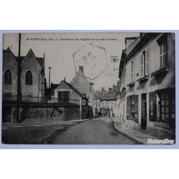 CPA Indre-et-Loire St-Avertin Carrefour de l'glise et rue de Cormery