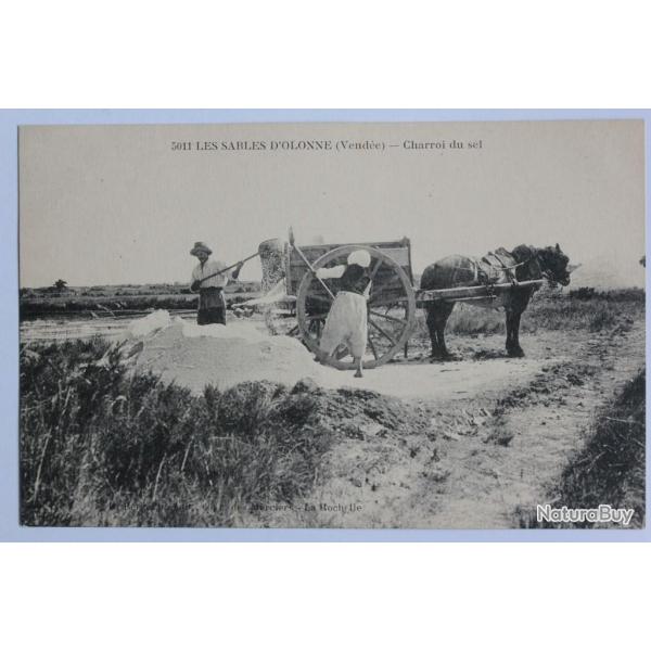 CPA Vende Les Sables d'Olonne Charroi du sel Attelage