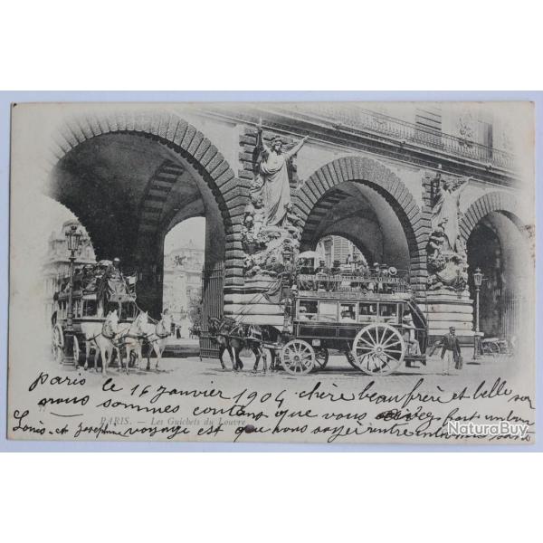 CPA Paris Les guichets du Louvre Omnibus