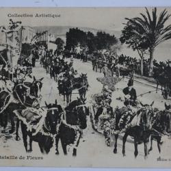 CPA Alpes-Maritimes Carnaval de Nice Bataille de Fleurs Attelage